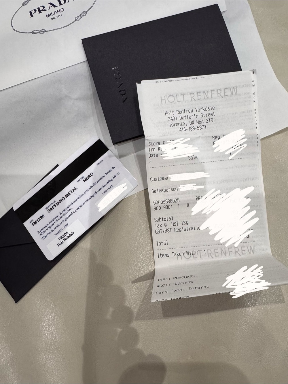 [Authentic] Prada Black Saffiano Leather Wallet on Chain with Gold Hardware - Picture 2 of 15